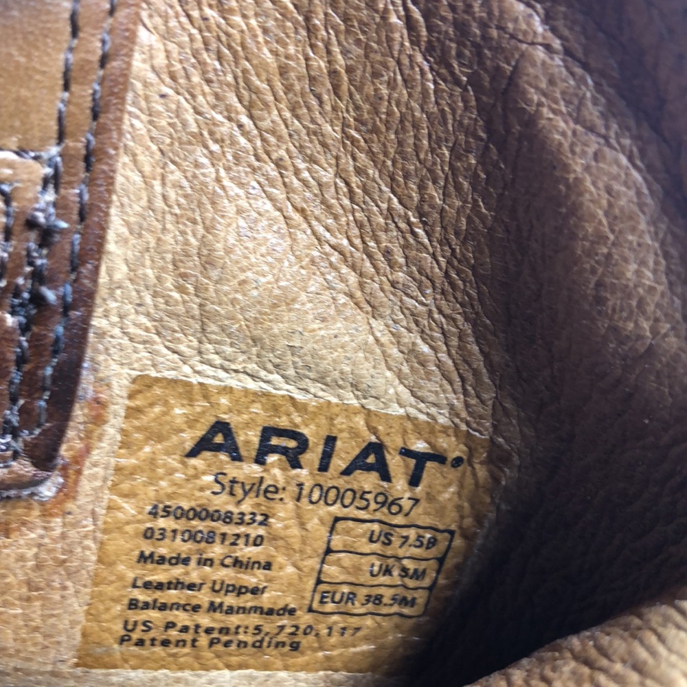 Ariat Women's Tan Leather Hertiage Roper Boot - Picture 7 of 7